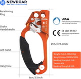 UIAA & CE Certified Left Hand Ascender for 8~13MM Rope - Orange