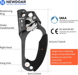 NewDoar UIAA & CE Certified Right Hand Ascender for 8~13MM Rope - Grey