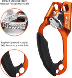 UIAA & CE Certified Left Hand Ascender for 8~13MM Rope - Orange
