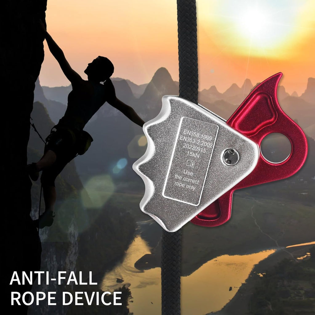 Rock Climbing Safety EVTSCAN Self-Locking Climbing Rope Grab ...