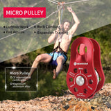 NewDoar Fixed Plate Micro Pulley-Red,26KN CE Certified(26KN Red 1pc)