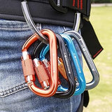 NewDoar 28KN UIAA & CE Certified Auto Climbing Carabiner -Blue 5pcs