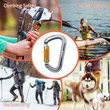 NewDoar 28KN UIAA & CE Certified Auto Climbing Carabiner -Grey 2pcs