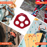 NewDoar Descender Plate 35KN Paw Rigging Plate 4 Holes Rock Climbing Gear