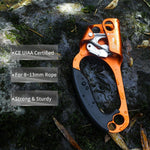 UIAA & CE Certified Left Hand Ascender for 8~13MM Rope - Orange