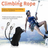 10mm Static Climbing Rope with 2 Steel Hooks Pro