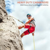 NewDoar 28KN UIAA & CE Certified Auto Climbing Carabiner -Grey 2pcs