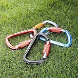NewDoar 28KN UIAA & CE Certified Auto Climbing Carabiner -Red 5pcs
