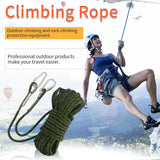 10mm Static Climbing Rope with 2 Steel Hooks Pro