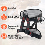 Thickness Climbing Harness, Wider Half Body Harness(Upgrade Black)