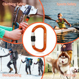 NewDoar 25KN CE&UIAA Certified Climbing Screwgate Locking Carabiner Professional O-Shaped Heavy Duty Carabiner