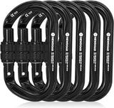 NewDoar 25KN CE&UIAA Certified Climbing Screwgate Locking Carabiner Professional O-Shaped Heavy Duty Carabiner