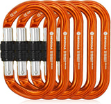 NewDoar 25KN CE&UIAA Certified Climbing Screwgate Locking Carabiner Professional O-Shaped Heavy Duty Carabiner