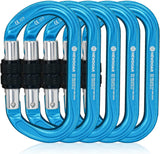 NewDoar 25KN CE&UIAA Certified Climbing Screwgate Locking Carabiner Professional O-Shaped Heavy Duty Carabiner