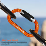 25KN CE&UIAA Certified Climbing Auto- Locking Carabiner Professional O-Shaped Heavy Duty Carabiner
