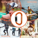 25KN CE&UIAA Certified Climbing Auto- Locking Carabiner Professional O-Shaped Heavy Duty Carabiner