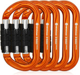 25KN CE&UIAA Certified Climbing Auto- Locking Carabiner Professional O-Shaped Heavy Duty Carabiner