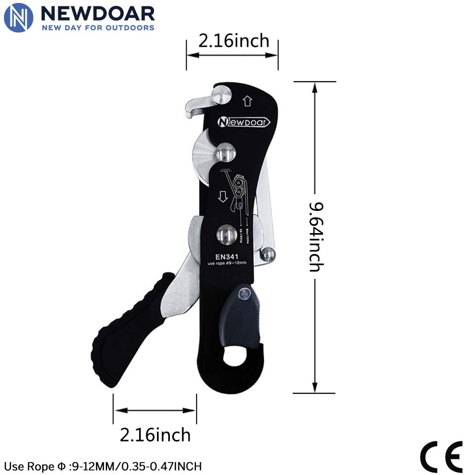 NewDoar Climbing Abseiling Belay Device ATC Rappelling Descender 25KN  V-grooved Equipment