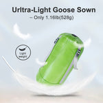 AEGISMAX Urltra-Light 800FP White Goose Down Camping Sleeping Bag - Green
