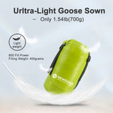 NewDoar Urltra-Light 800FP White Goose Down Camping Sleeping Bag