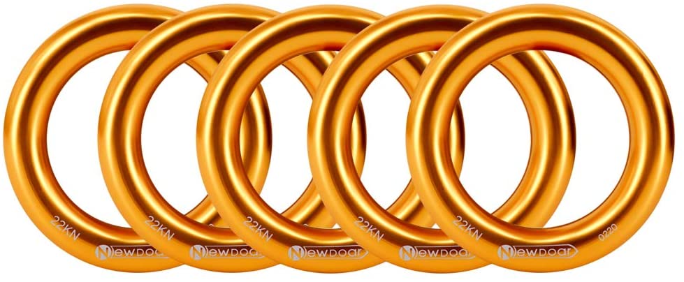 NewDoar Rappel Ring 25kN Gold Large O-Ring Rope Connector for Rock Cli ...
