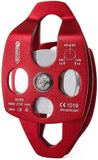 NewDoar 30 KN CE Certified Large Rescue Pulley Double Sheave with Swing Plate