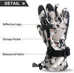 NewDoar Ski Gloves Waterproof Winter Warm Gloves Cold Snowboard Gloves