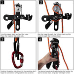 NewDoar Climbing Stop Descender Rappelling Belay for Rope 9-12mm Novices for Rescue