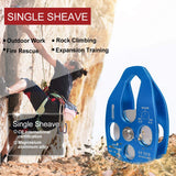 NewDoar 30KN CE Certified Large Rescue Pulley Single Sheave with Swing Plate