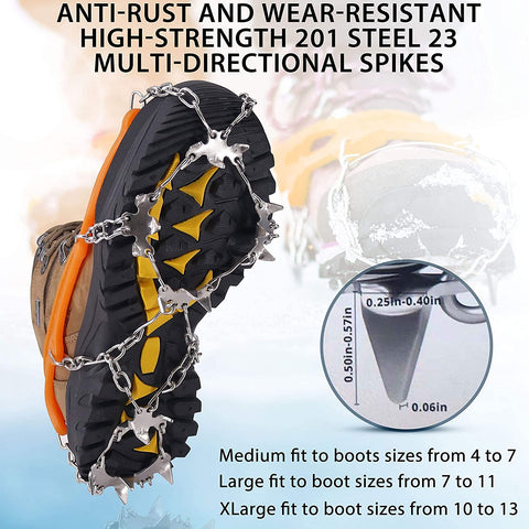 Spikes For Shoes, Crampons With 10 Spikes, Anti-slip Shoe Spikes, Snow  Chains For Shoes