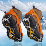 NewDoar Ice Cleats Crampons Traction,19 Spikes Stainless Steel Anti Slip Ice Snow Grips